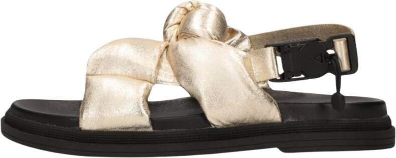 Inuovo Gouden Leren Sandalen B12010 Yellow Dames