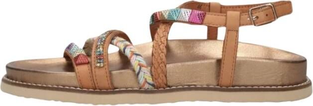 Inuovo Kleurrijke Leren Sandalen Stijlvol Ontwerp Multicolor Dames