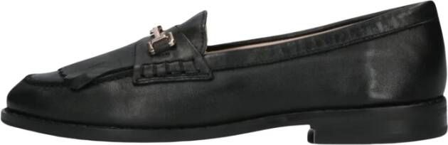 Inuovo Zwarte leren loafers B01002 Black Dames