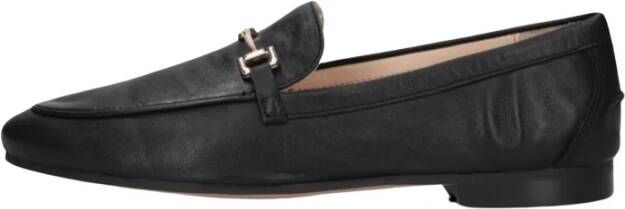 Inuovo Zwarte Leren Loafers met Gouden Detail Black Dames