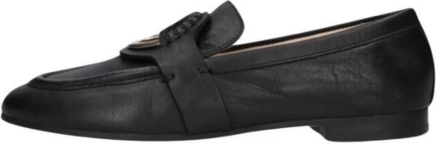 Inuovo Zwarte Leren Loafers voor Dames Black Dames