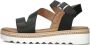 Inuovo Zwarte Leren Sandalen Stijlvol Model Black Dames - Thumbnail 3