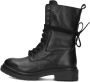 Inuovo Zwarte leren veterschoenen Black Dames - Thumbnail 3