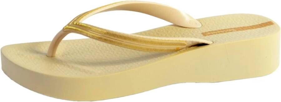 Ipanema Beige Goud Mesh Sleehak Slippers Beige Dames