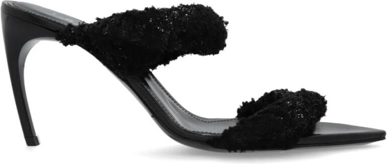 IRO Gehakte pantoffels Twisty Black Dames