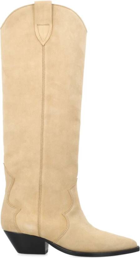 Isabel marant Beige Suède Cowboy Laarzen Beige Dames