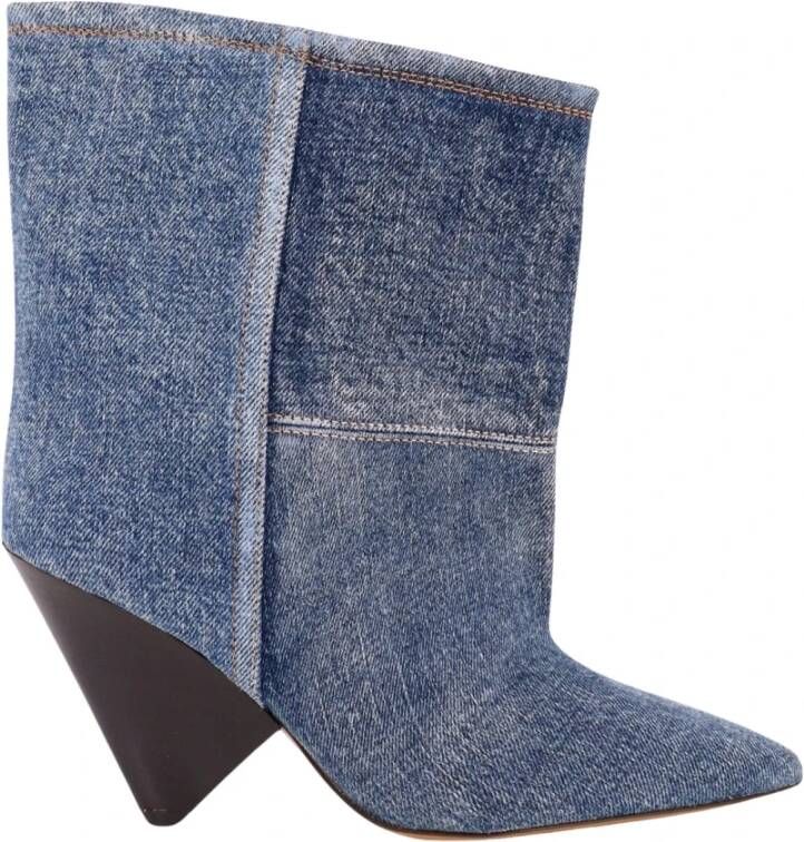 Isabel marant Blauwe Denim Enkellaarzen Blue Dames