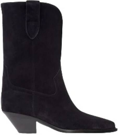 Isabel marant Zwarte Cowboy Laarzen Slip-On Cubaanse Hak Black Dames