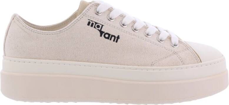 Isabel marant Logo-Print Flatform Sneakers Beige Dames