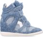 Isabel marant Denim High-Top Sneakers Lichtblauw Blue Dames - Thumbnail 1