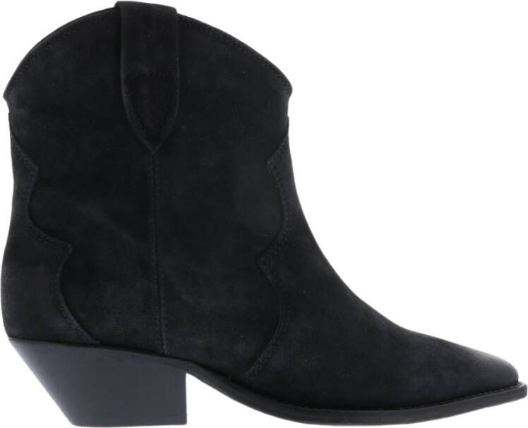 Isabel marant Western Style Suede Enkellaarzen Black Dames