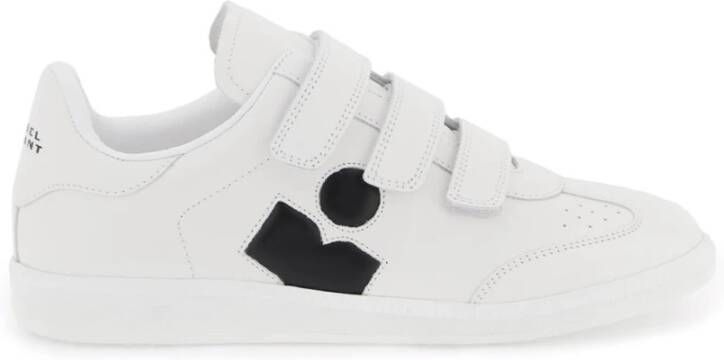 Isabel Marant Étoile Beth Leren Sneakers met Contrasterend Logo White Dames