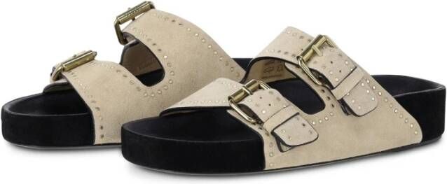 Isabel marant Gouden detail sandalen Lennyo Beige Dames