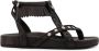 Isabel marant Leren Franje Enkelband Sandalen Black Dames - Thumbnail 1