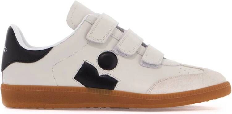 Isabel marant Leren Sneakers met Klittenbandsluiting White Heren