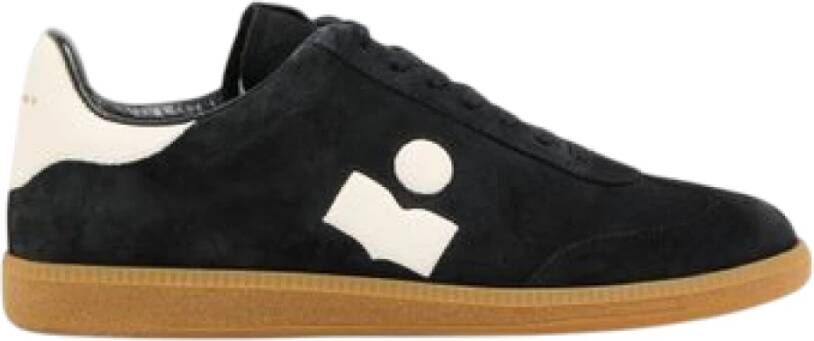 Isabel marant Leren Sneakers Zwart Wit Logo Veters Black Heren