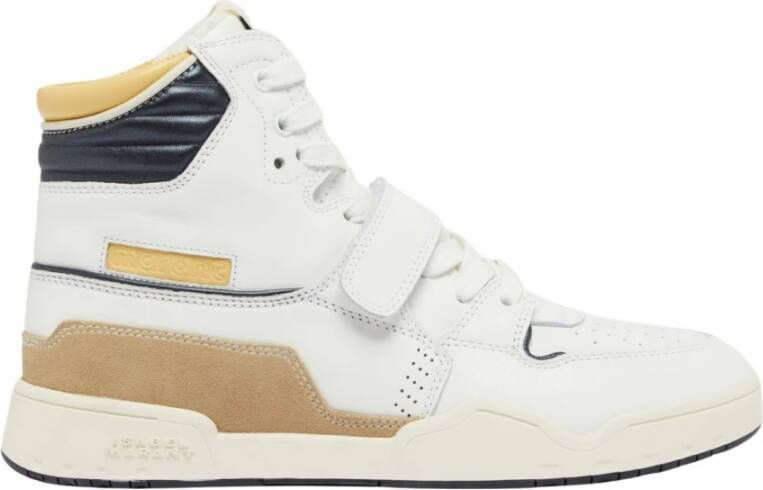 Isabel marant Metallic Leren Sneaker met Banden Yellow Heren