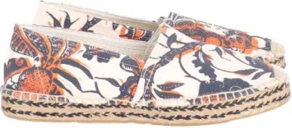 Isabel Marant Pre-owned Bloemenprint Canvas Espadrilles Beige Dames