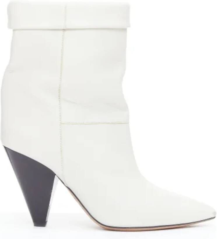 Isabel Marant Pre-owned Leather boots White Dames