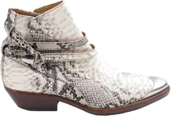 Isabel Marant Pre-owned Leather boots White Dames