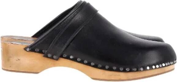 Isabel Marant Pre-owned Leather flats Black Dames