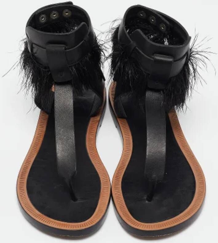 Isabel Marant Pre-owned Leather flats Black Dames