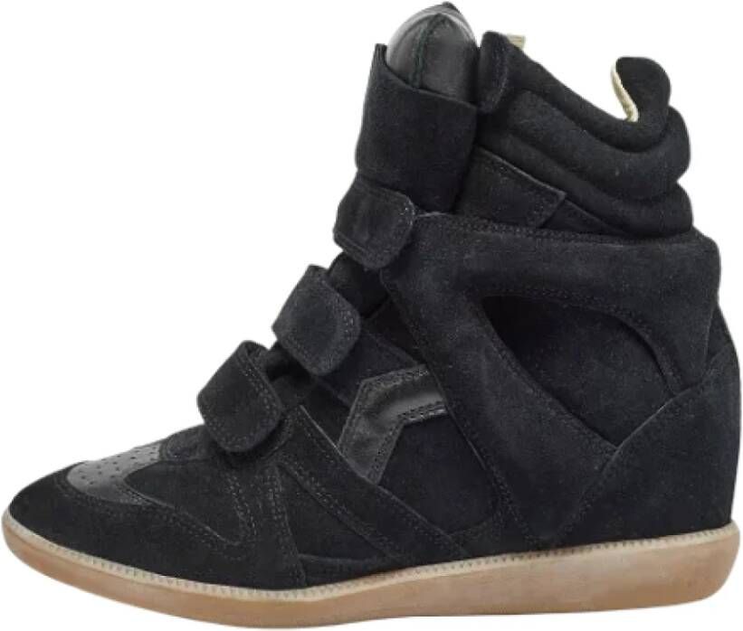 Isabel Marant Pre-owned Leather sneakers Black Dames