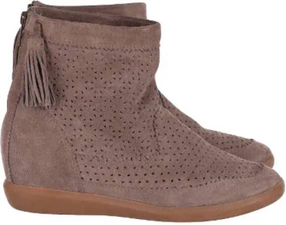 Isabel Marant Pre-owned Suede boots Beige Dames