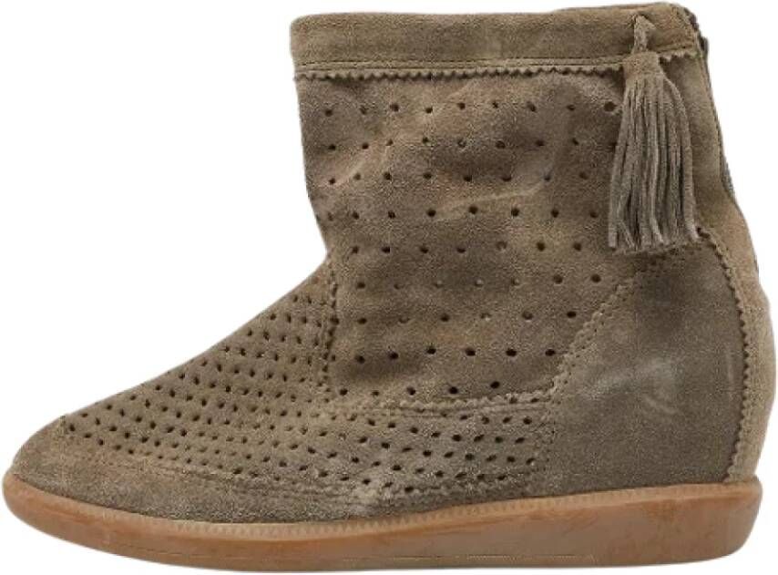 Isabel Marant Pre-owned Suede boots Gray Dames