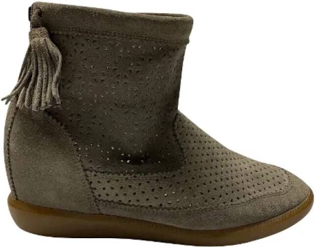 Isabel Marant Pre-owned Suede boots Gray Dames