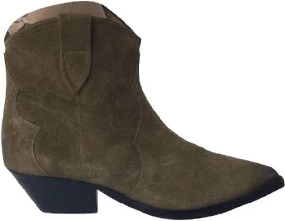 Isabel Marant Pre-owned Suede boots Green Dames