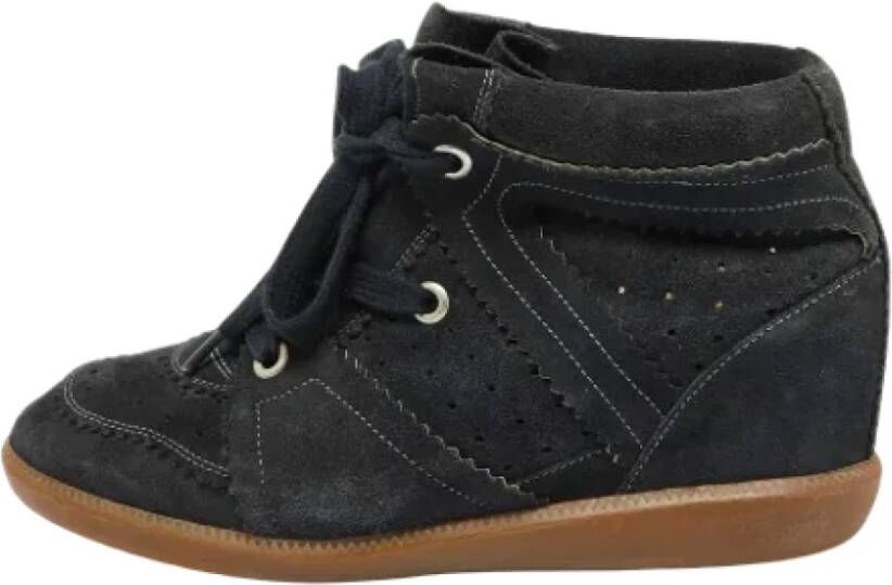 Isabel Marant Pre-owned Suede sneakers Black Dames