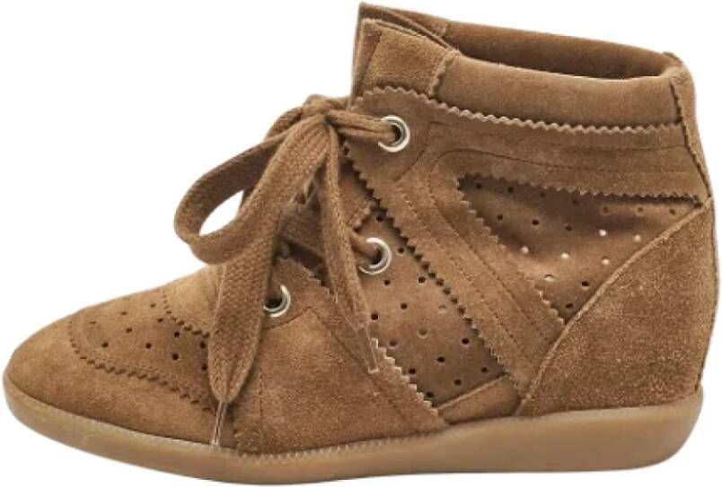 Isabel Marant Pre-owned Suede sneakers Brown Dames