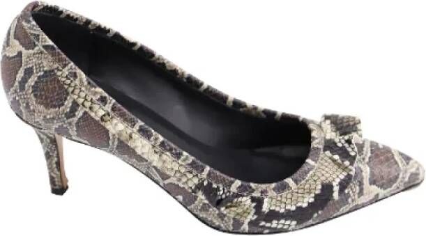 Isabel Marant Pre-owned Uitstekende Staat Python Leren Pumps Brown Dames