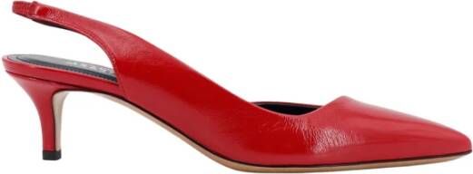 Isabel marant Rode Leren Pumps met Puntige Neus Red Dames