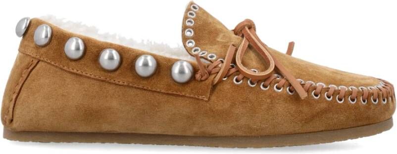 Isabel marant Shearling Loafer Cognac Schoenen Brown Dames