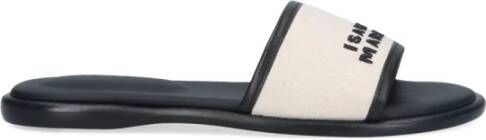 Isabel marant Vikee slipper van canvas met leren details