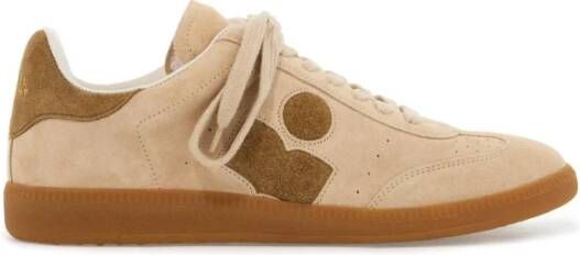 Isabel marant Sneakers van suèdeleer met monogram Beige Heren