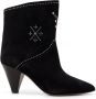 Isabel marant Studded Suede Enkellaarzen Black Dames - Thumbnail 1