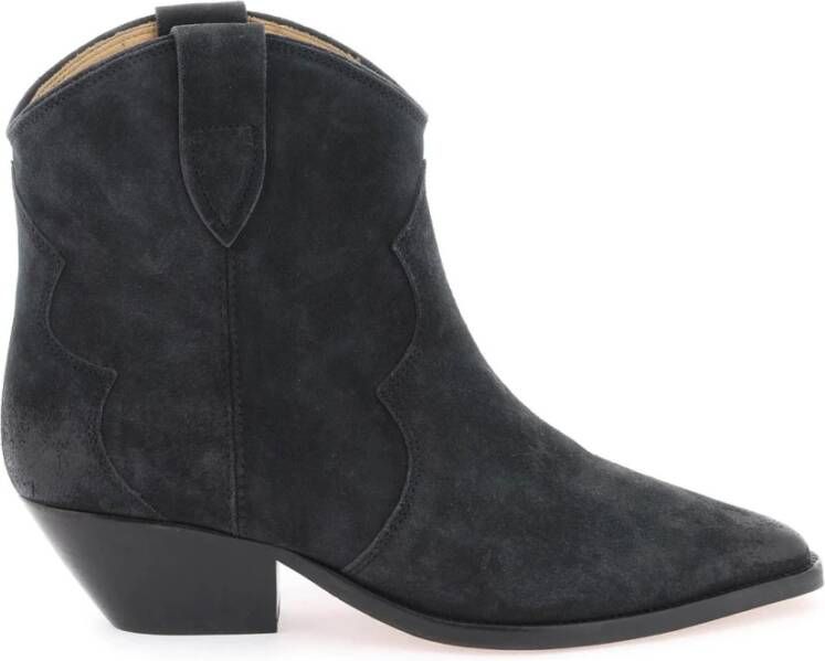 Isabel marant Western Style Suede Enkellaarzen Black Dames