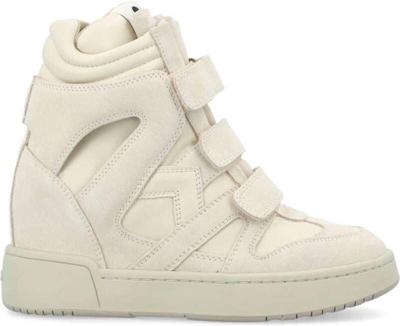 Isabel marant Witte High Top Sneakers met Verborgen Sleehak White Dames