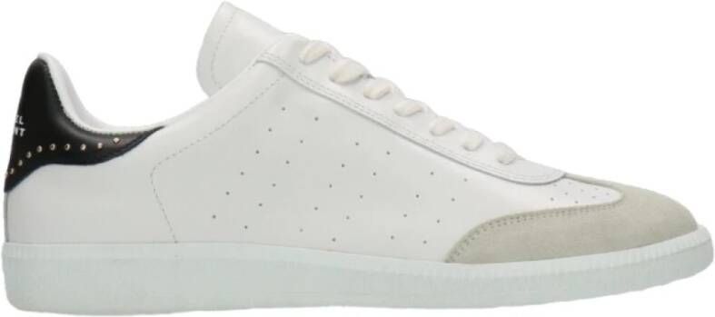 Isabel marant Leren sneakers met suède inzetstukken en perforaties White Dames