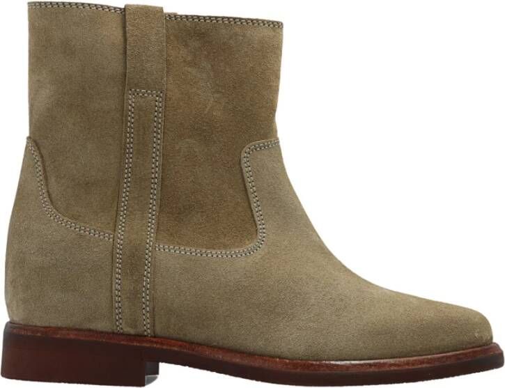 Isabel marant Zachte suède enkellaarzen Beige Dames