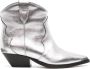 Isabel marant Zilver Metallic Leren Enkellaarzen Gray Dames - Thumbnail 1