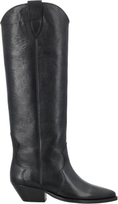 Isabel marant Zwarte Gesloten Cowboy Laarzen Aw24 Black Dames