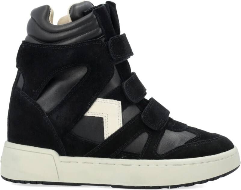 Isabel marant Zwarte hoge sneakers met verborgen sleehak Black Dames