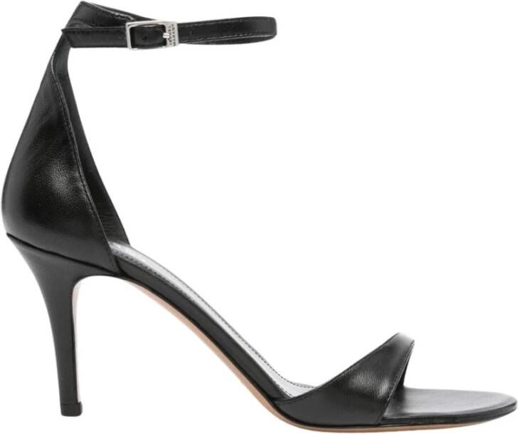 Isabel marant Zwarte leren Ailisa sandalen Black Heren