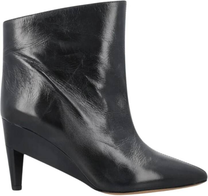 Isabel marant Zwarte leren puntige laarzen Black Heren