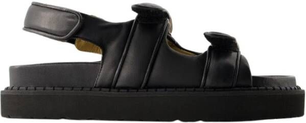 Isabel marant Zwarte Leren Sandalen Madee Black Dames