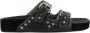 Isabel marant Zwarte leren studs platte sandalen Black Dames - Thumbnail 1